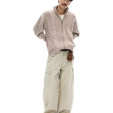 Businesscore Cable-Knit Zip Cardigan