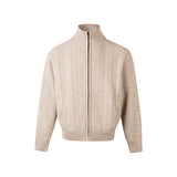Businesscore Cable-Knit Zip Cardigan