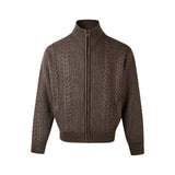 Businesscore Cable-Knit Zip Cardigan