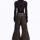 Opium Dragon Rhinestone Turtleneck Top