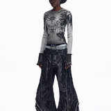 Opium Grunge Print Longsleeve Top