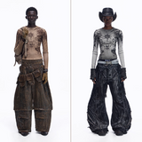 Opium Grunge Print Longsleeve Top