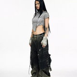 Opium Gradient Multi-Pocket Cargo Pants