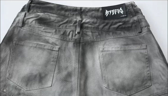 Gothic Y2K Tribal Studded Jorts 10