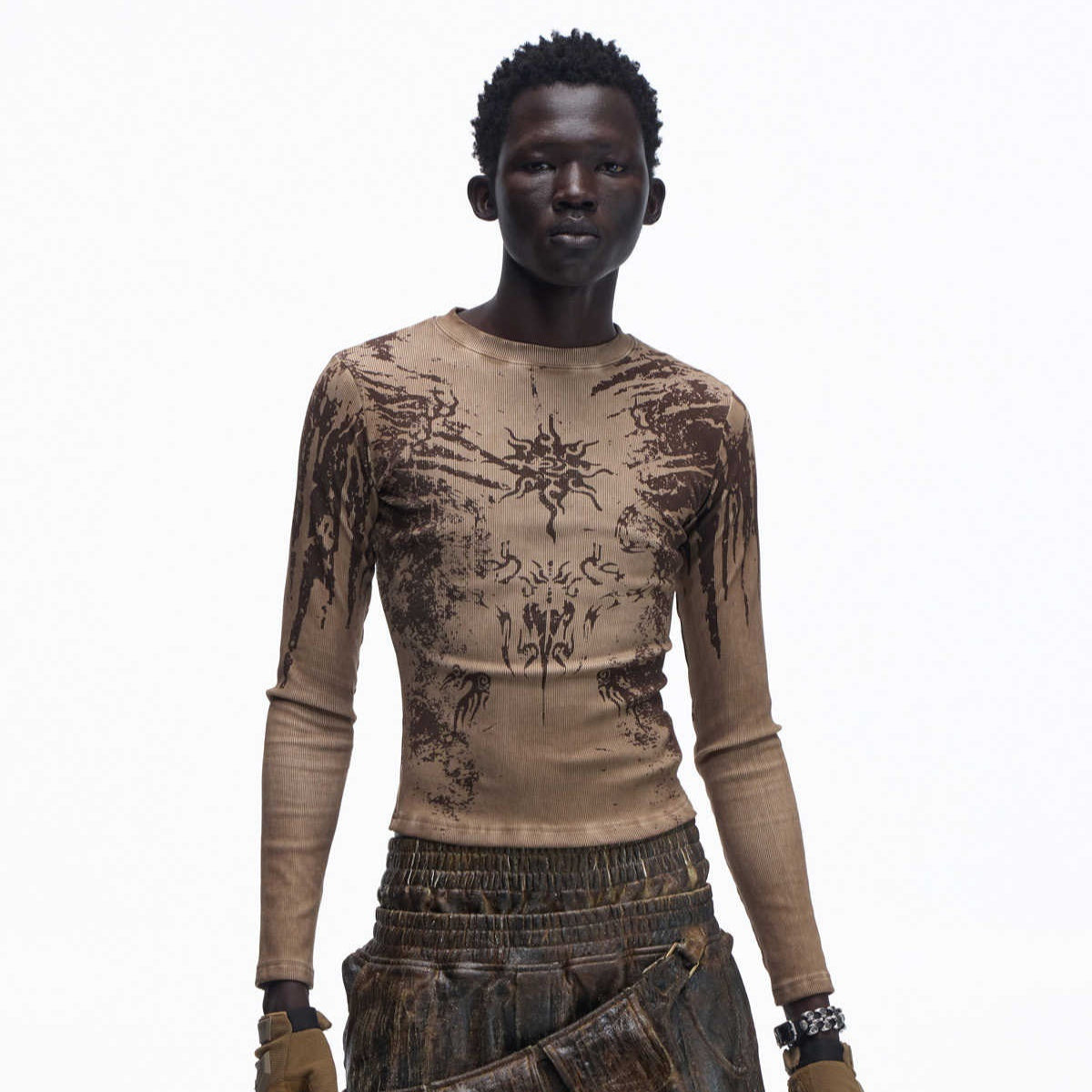 Opium Grunge Print Longsleeve Top