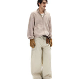 ビジネスコア ケーブルニット ジップ カーディガン