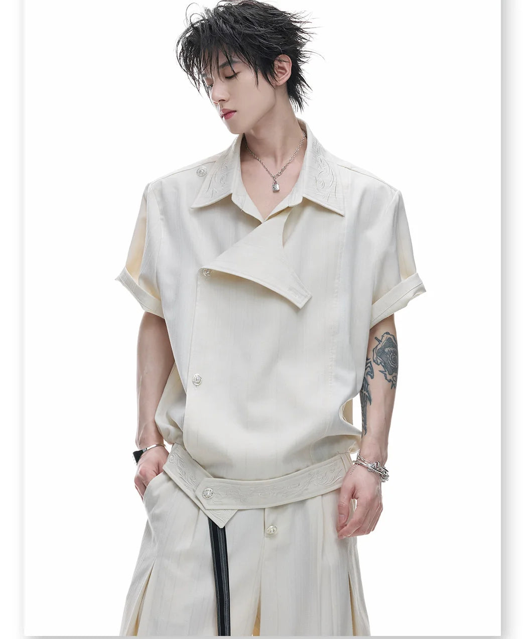 Businesscore Deconstructed Striped Shirt - Fuga Studios