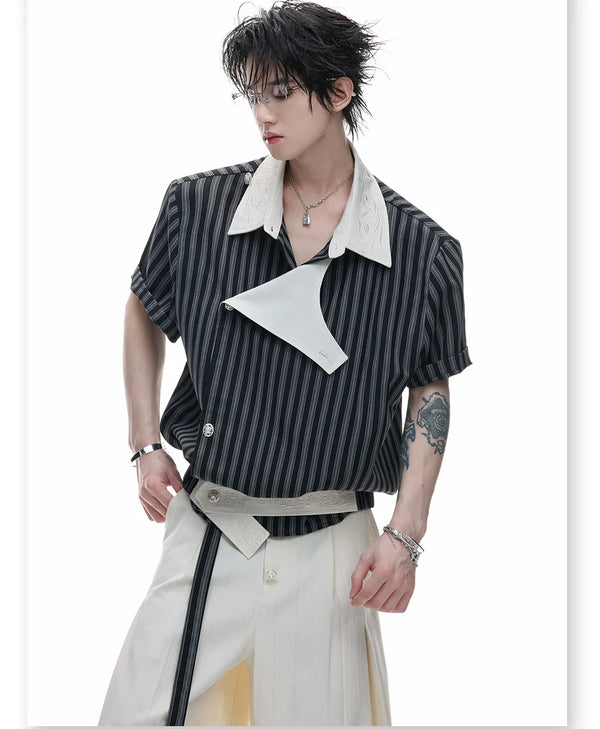 Businesscore Deconstructed Striped Shirt - Fuga Studios