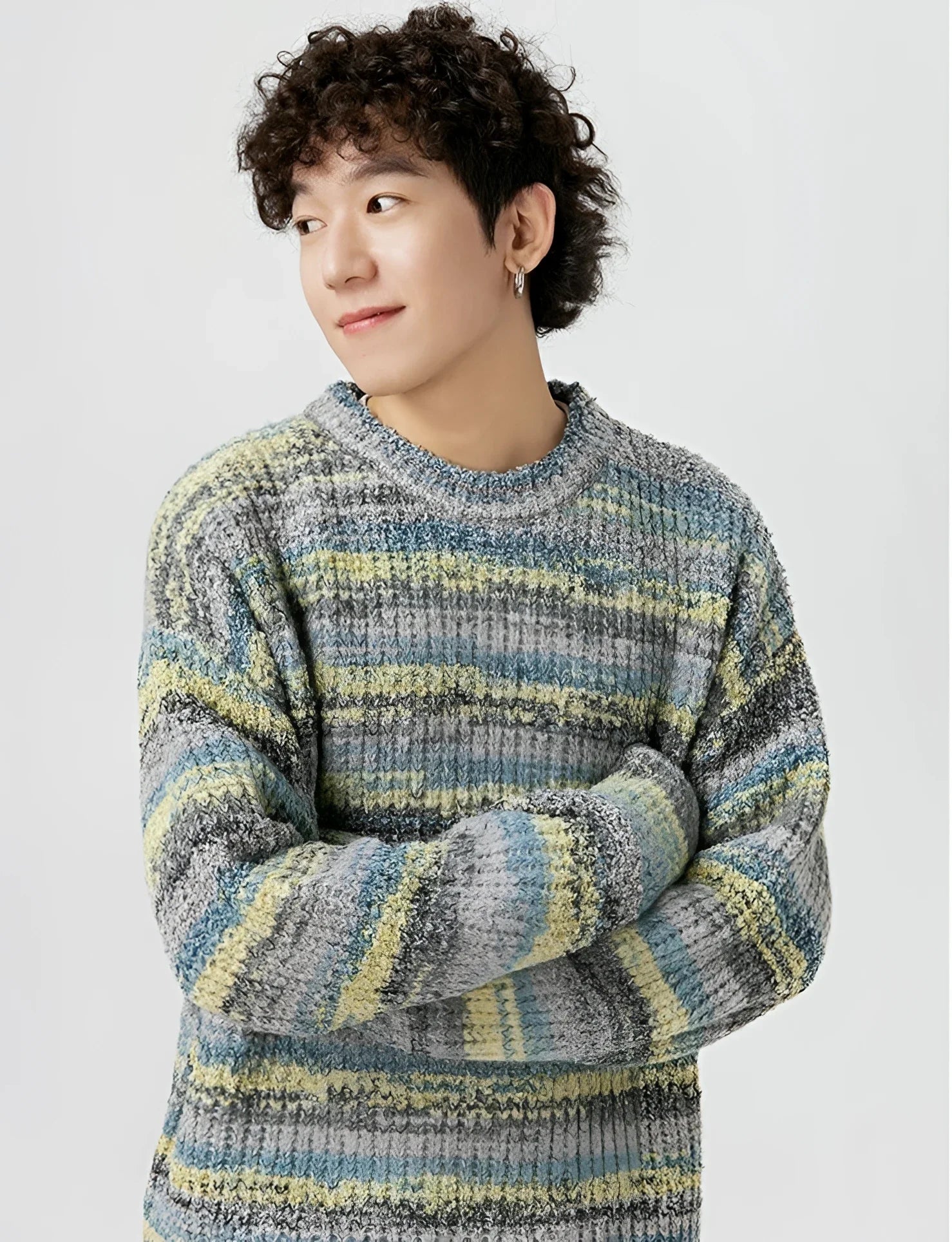 Maglione a righe multicolori Businesscore