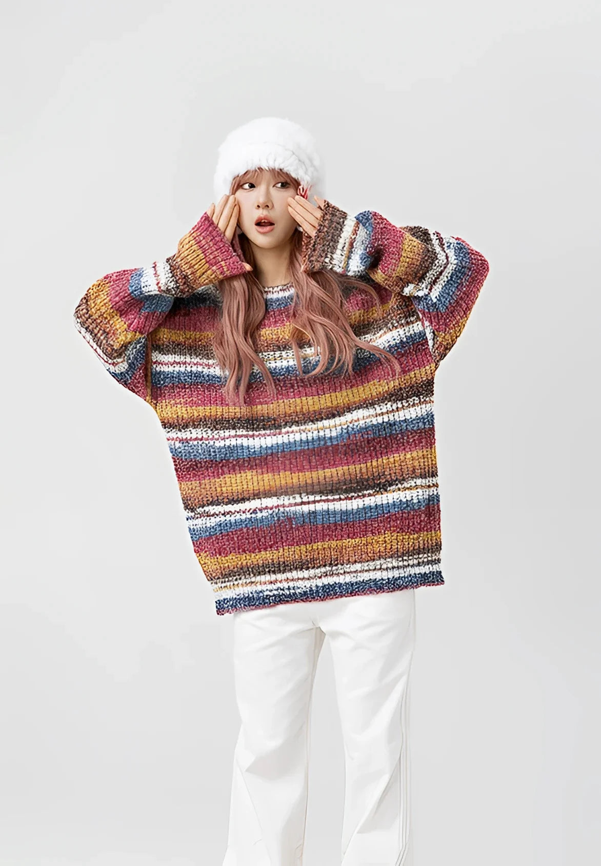 Businesscore Multicolor Striped Sweater - Fuga Studios