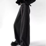 Businesscore Pinstripe Wide-Leg Pants - Fuga Studios
