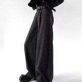 Businesscore Pinstripe Wide-Leg Pants - Fuga Studios