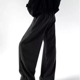 Businesscore Pinstripe Wide-Leg Pants - Fuga Studios