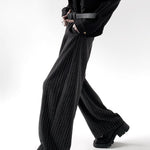 Businesscore Pinstripe Wide-Leg Pants - Fuga Studios