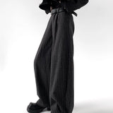 Businesscore Pinstripe Wide-Leg Pants - Fuga Studios