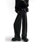 Businesscore Pinstripe Wide-Leg Pants - Fuga Studios