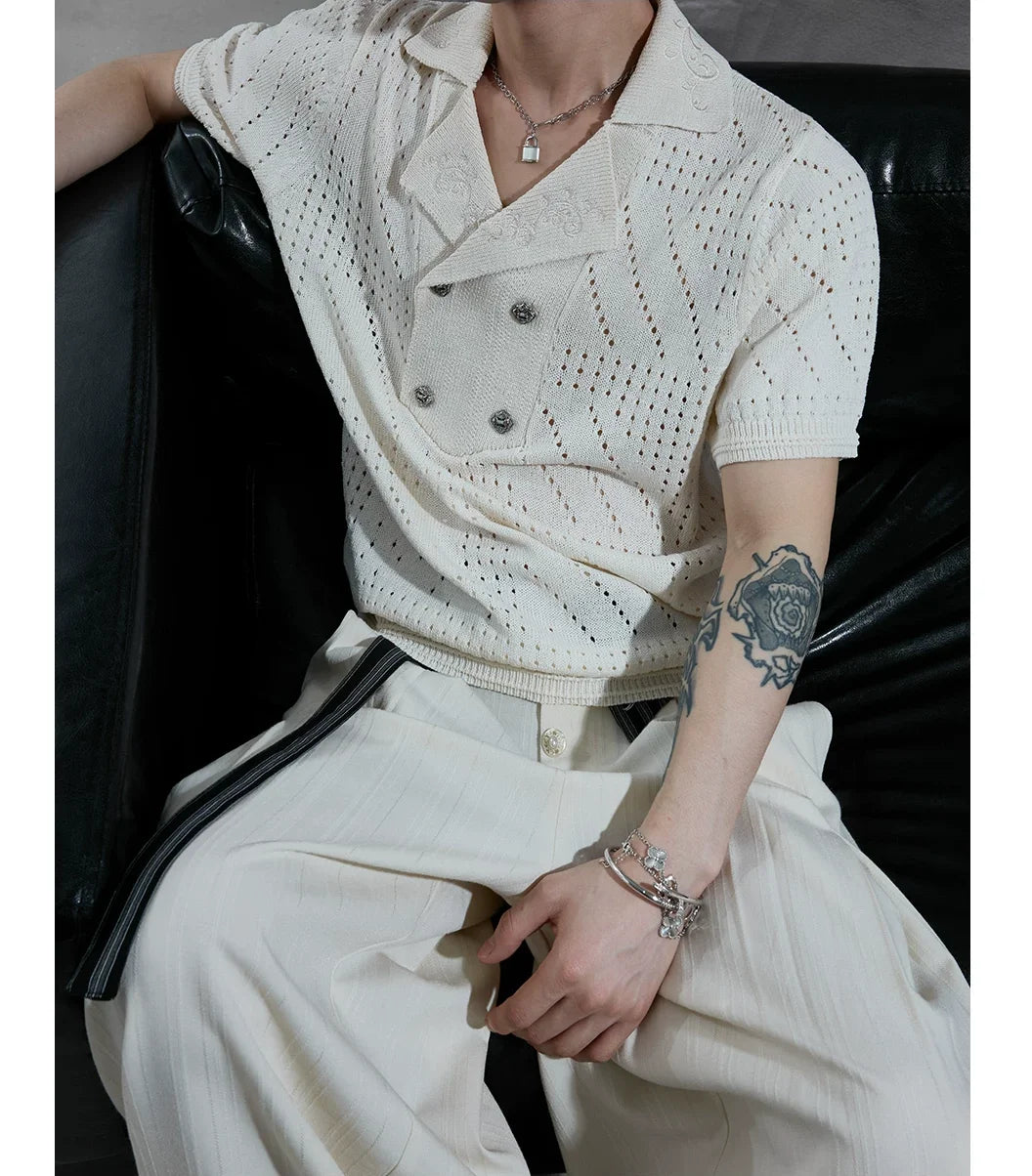 Businesscore Pointelle Knit Polo 1