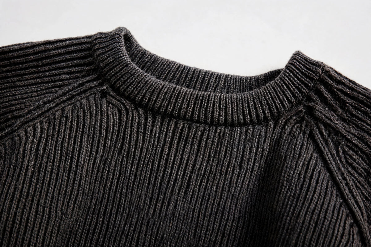 Businesscore Ribbed Knit Sweater - Fuga Studios