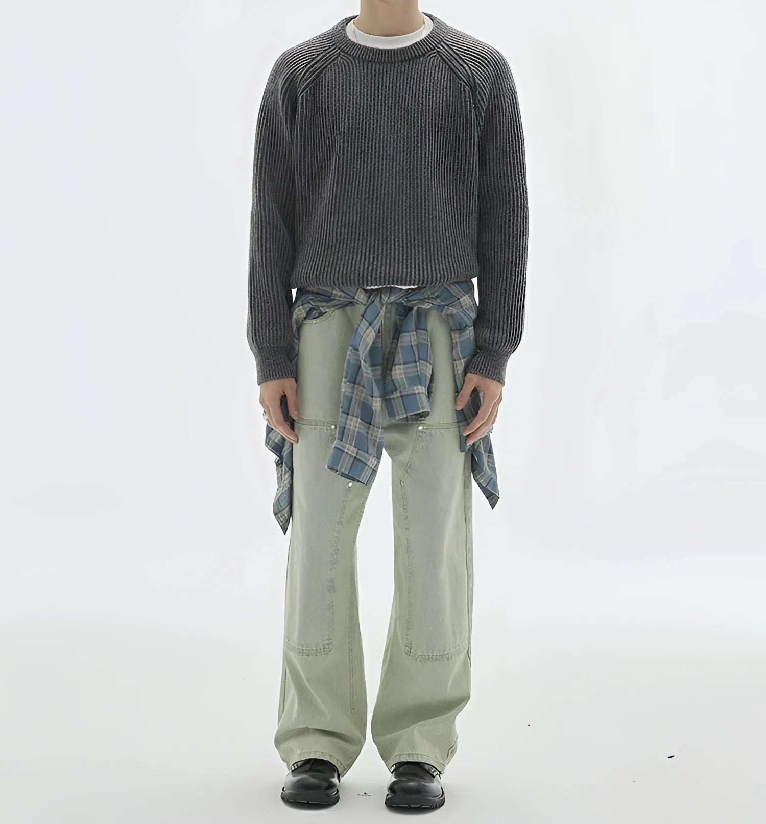 Businesscore Ribbed Knit Sweater - Fuga Studios