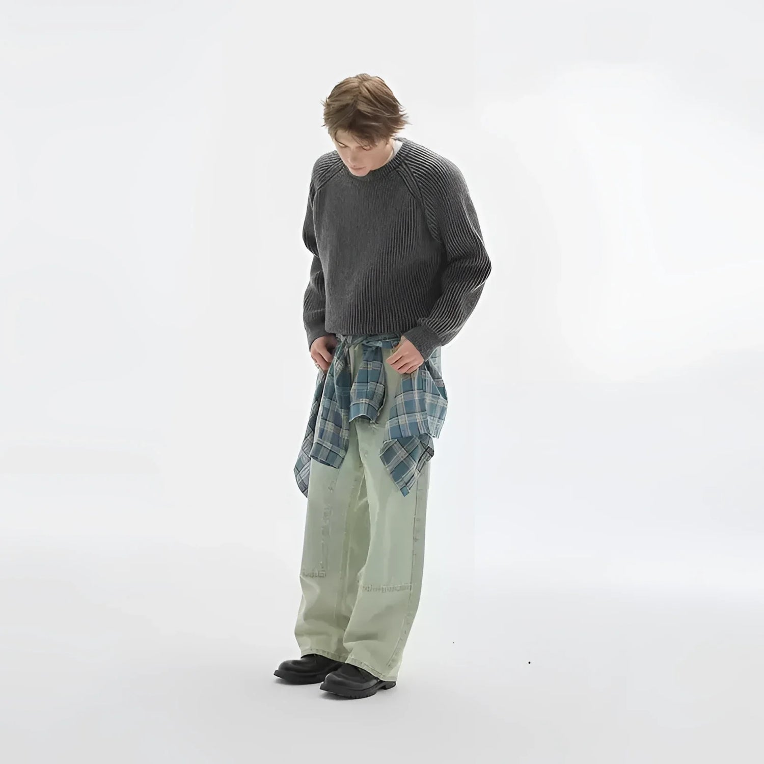 Businesscore Ribbed Knit Sweater - Fuga Studios