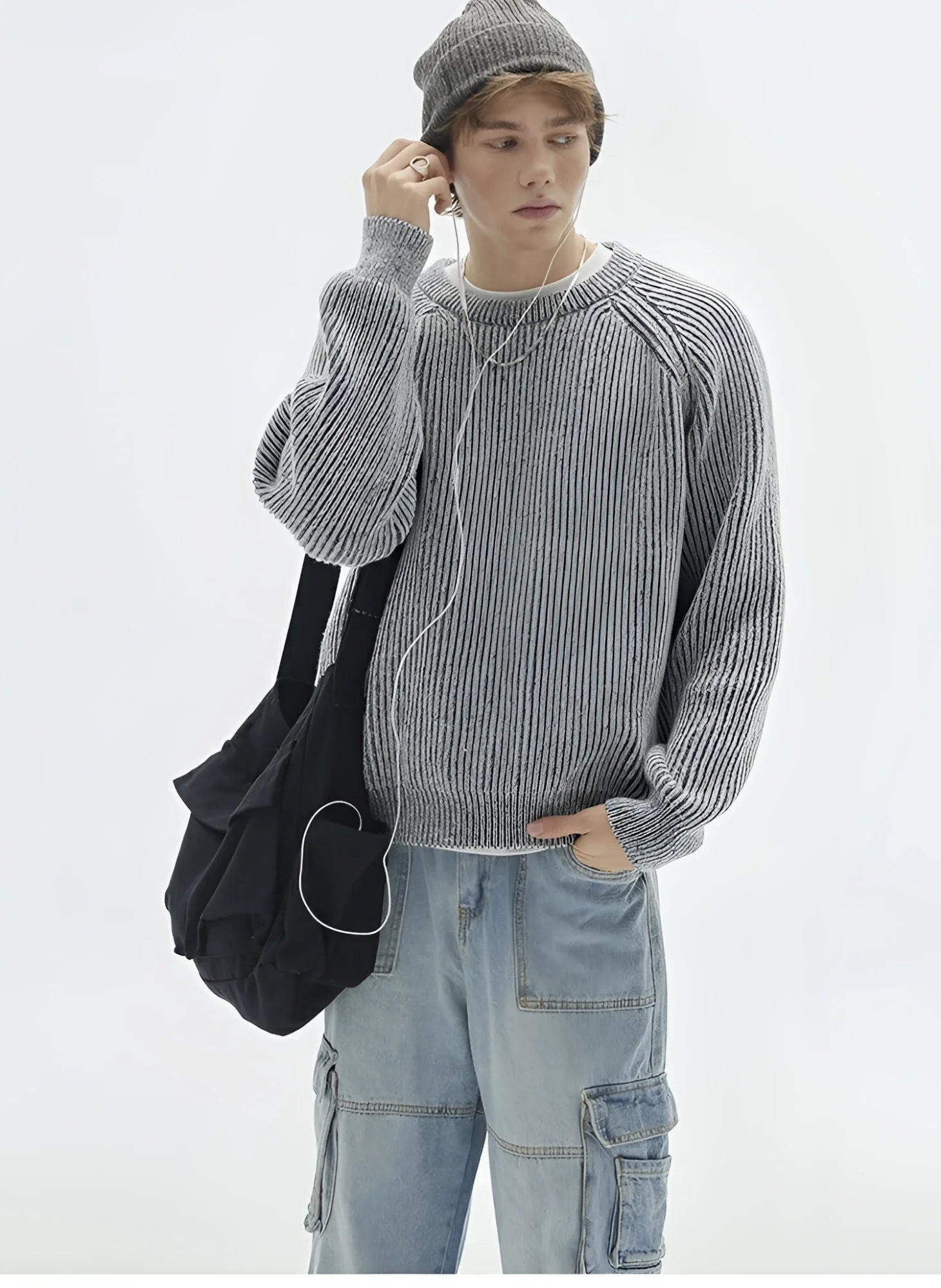 Businesscore Ribbed Knit Sweater - Fuga Studios