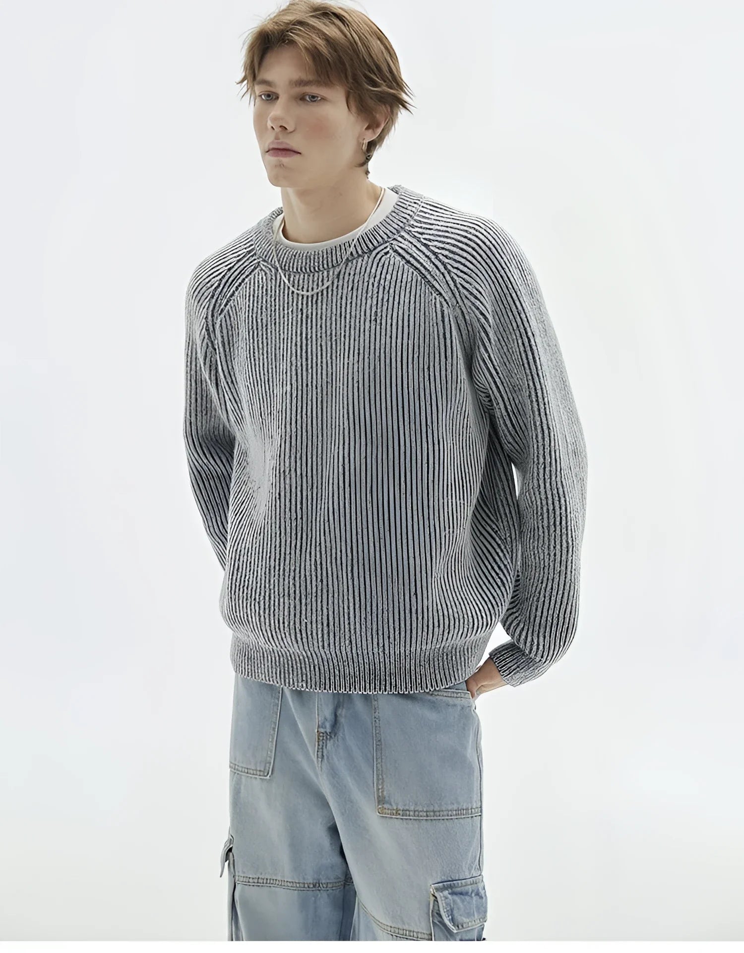 Businesscore Ribbed Knit Sweater - Fuga Studios