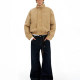 ビジネスコア シェルパカラー ボンバー ジャケット