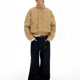 ビジネスコア シェルパカラー ボンバー ジャケット