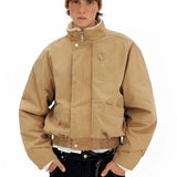 ビジネスコア シェルパカラー ボンバー ジャケット