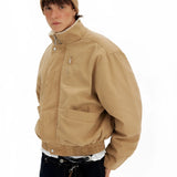 ビジネスコア シェルパカラー ボンバー ジャケット