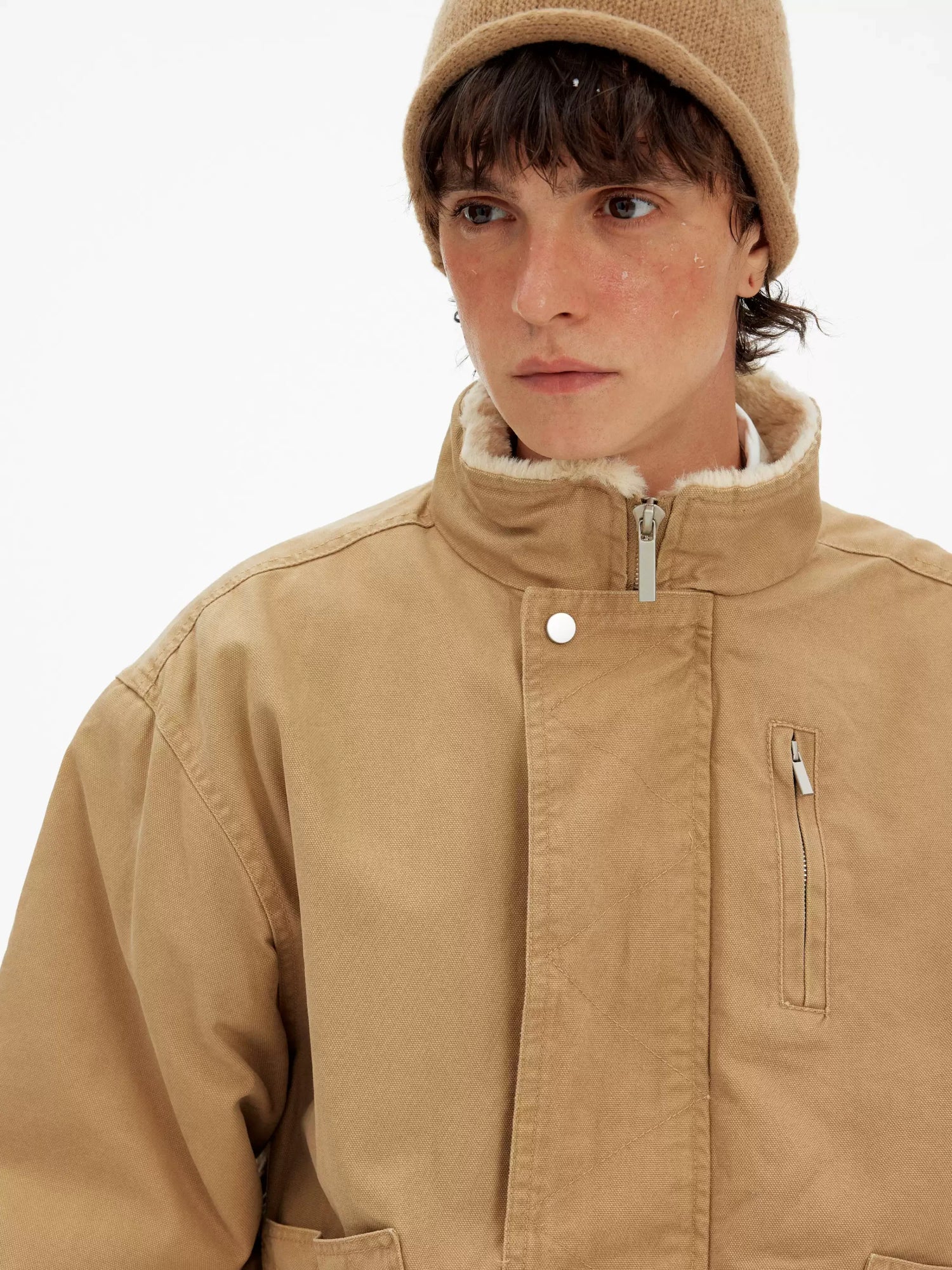 Businesscore Sherpa Collar Bomber Jacket - Fuga Studios