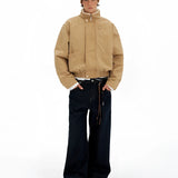 ビジネスコア シェルパカラー ボンバー ジャケット