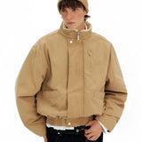 ビジネスコア シェルパカラー ボンバー ジャケット