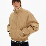ビジネスコア シェルパカラー ボンバー ジャケット