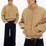ビジネスコア シェルパカラー ボンバー ジャケット
