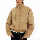 ビジネスコア シェルパカラー ボンバー ジャケット