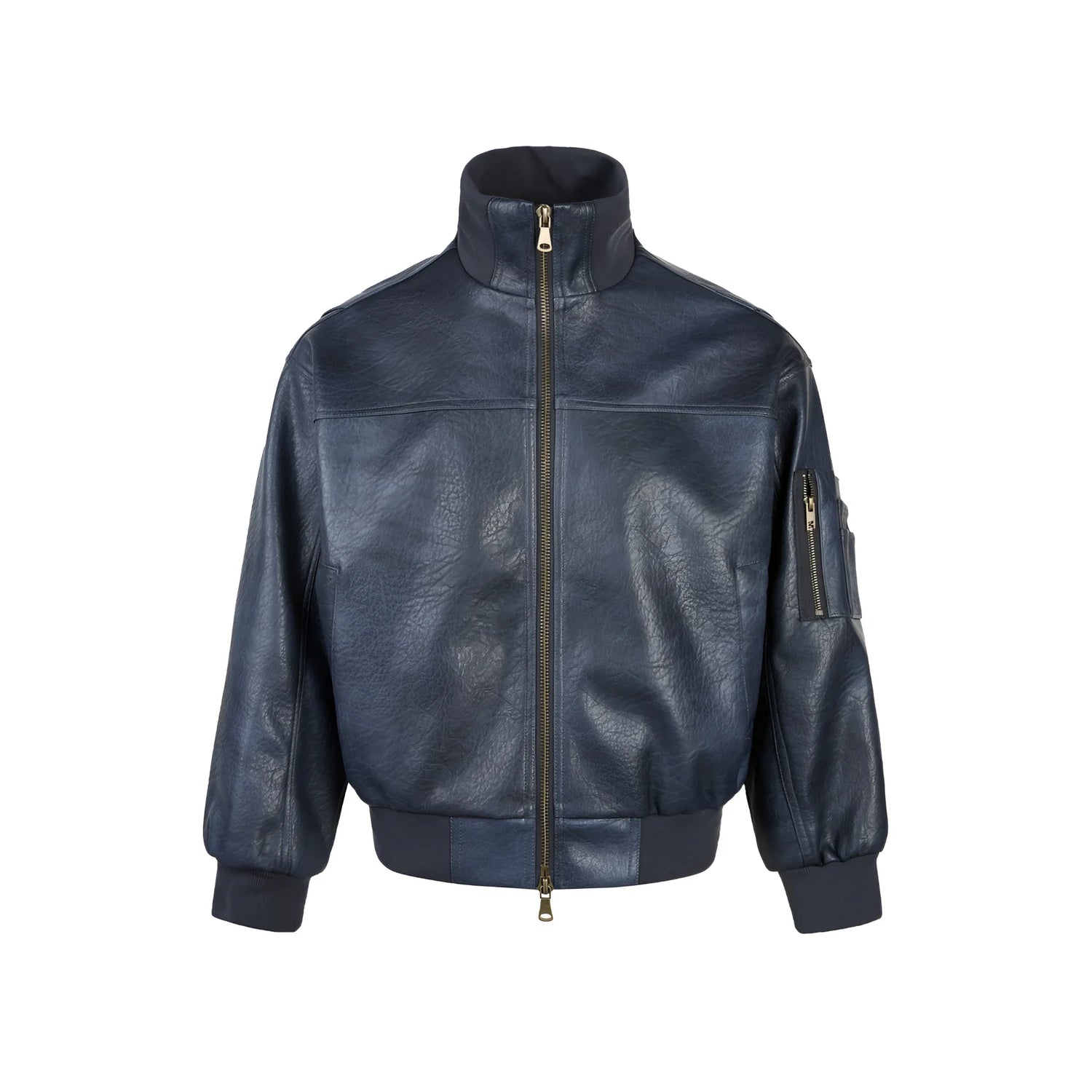 Businesscore Vintage Leather Bomber Jacket - Fuga Studios