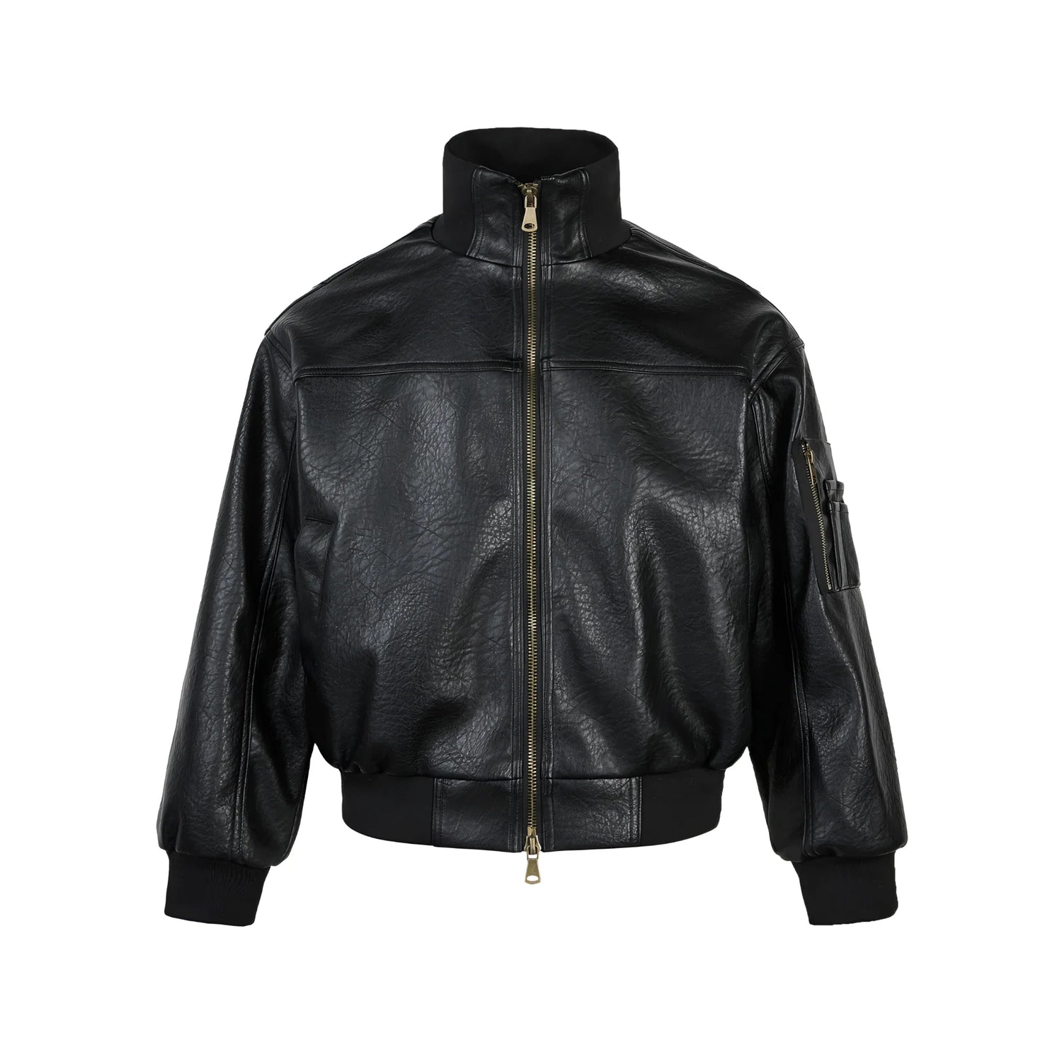 Businesscore Vintage Leather Bomber Jacket - Fuga Studios