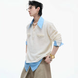 Businesscore Waffle-Knit Polo Sweater - Fuga Studios