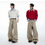 Businesscore Waffle-Knit Polo Sweater - Fuga Studios