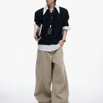 Businesscore Waffle-Knit Polo Sweater - Fuga Studios