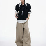 Businesscore Waffle-Knit Polo Sweater - Fuga Studios