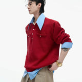 Businesscore Waffle-Knit Polo Sweater - Fuga Studios