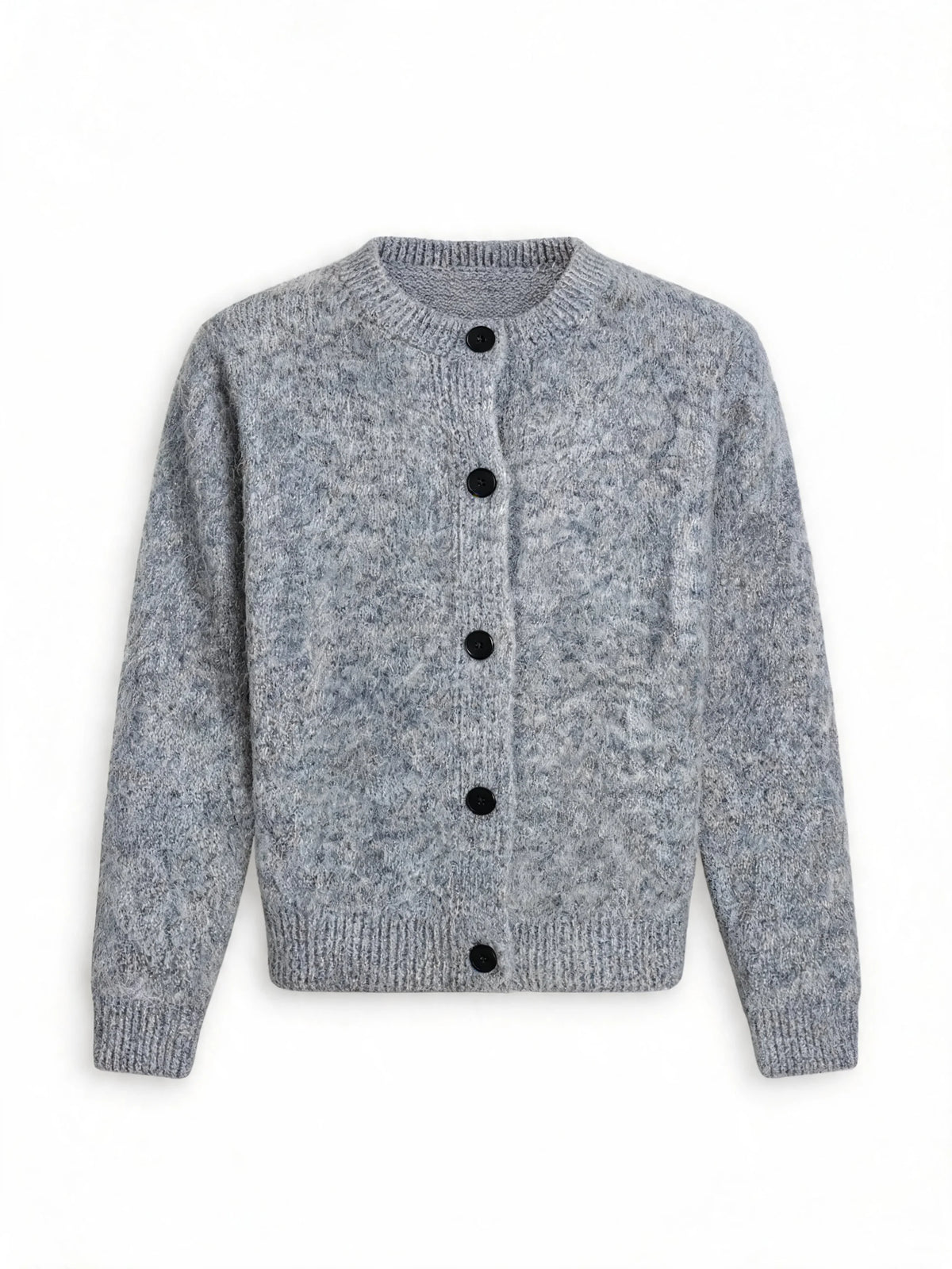Businesscore Wool-Blend Button Cardigan - Fuga Studios
