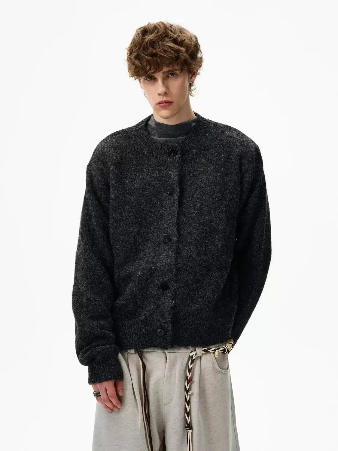 Businesscore 羊毛混纺纽扣开衫