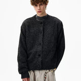 비즈니스코어 울 혼방 버튼 가디건