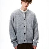 비즈니스코어 울 혼방 버튼 가디건