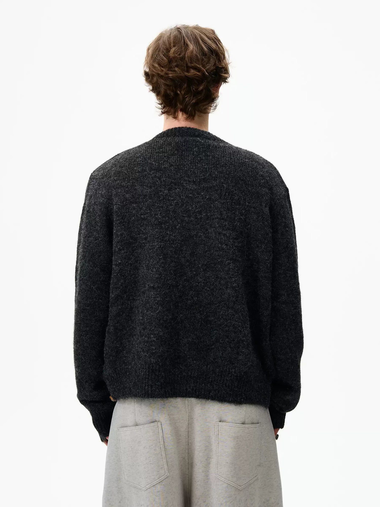 Businesscore Wool-Blend Button Cardigan - Fuga Studios