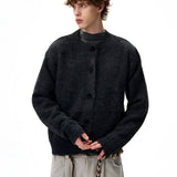 비즈니스코어 울 혼방 버튼 가디건