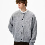 비즈니스코어 울 혼방 버튼 가디건